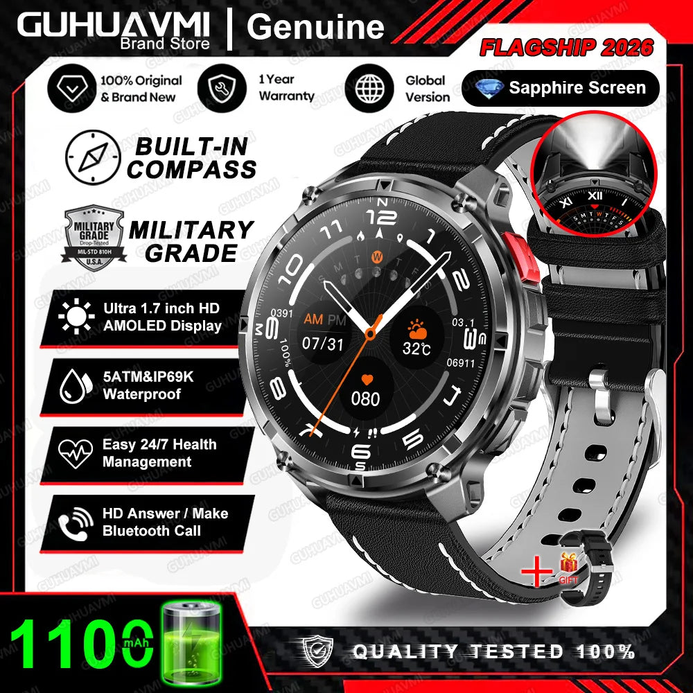 2025 MONTRE CONNECTÉE HT33 — AMOLED, APPELS BLUETOOTH & 100+ MODES SPORTIFS