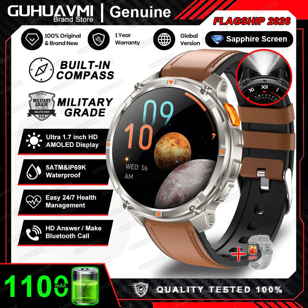 2025 MONTRE CONNECTÉE HT33 — AMOLED, APPELS BLUETOOTH & 100+ MODES SPORTIFS