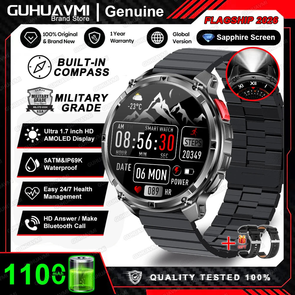 2025 MONTRE CONNECTÉE HT33 — AMOLED, APPELS BLUETOOTH & 100+ MODES SPORTIFS