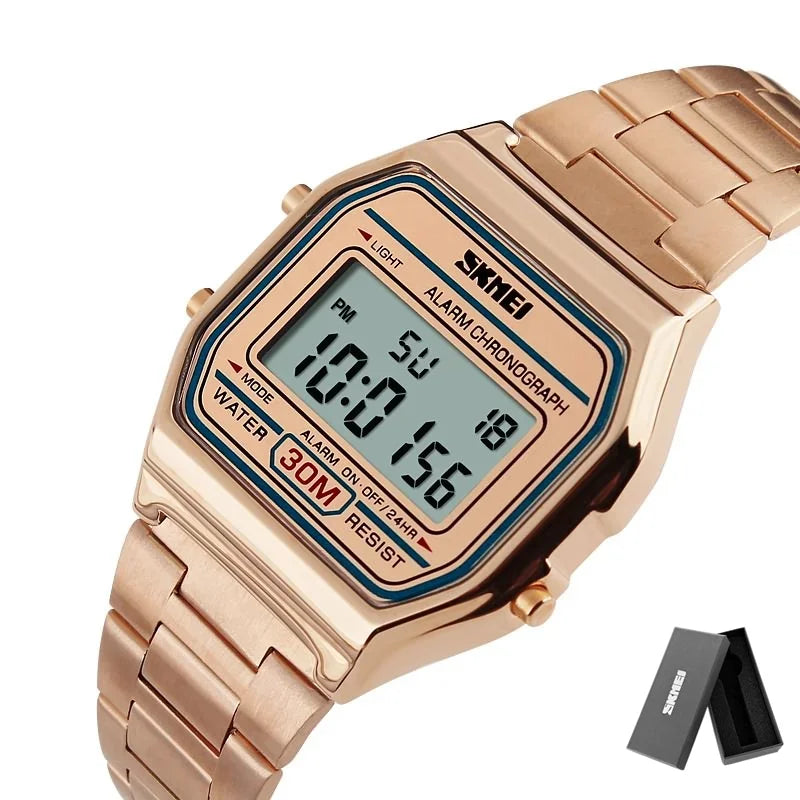 MONTRE DIGITALE RÉTRO SKMEI — ÉCRAN LCD & WATERPROOF