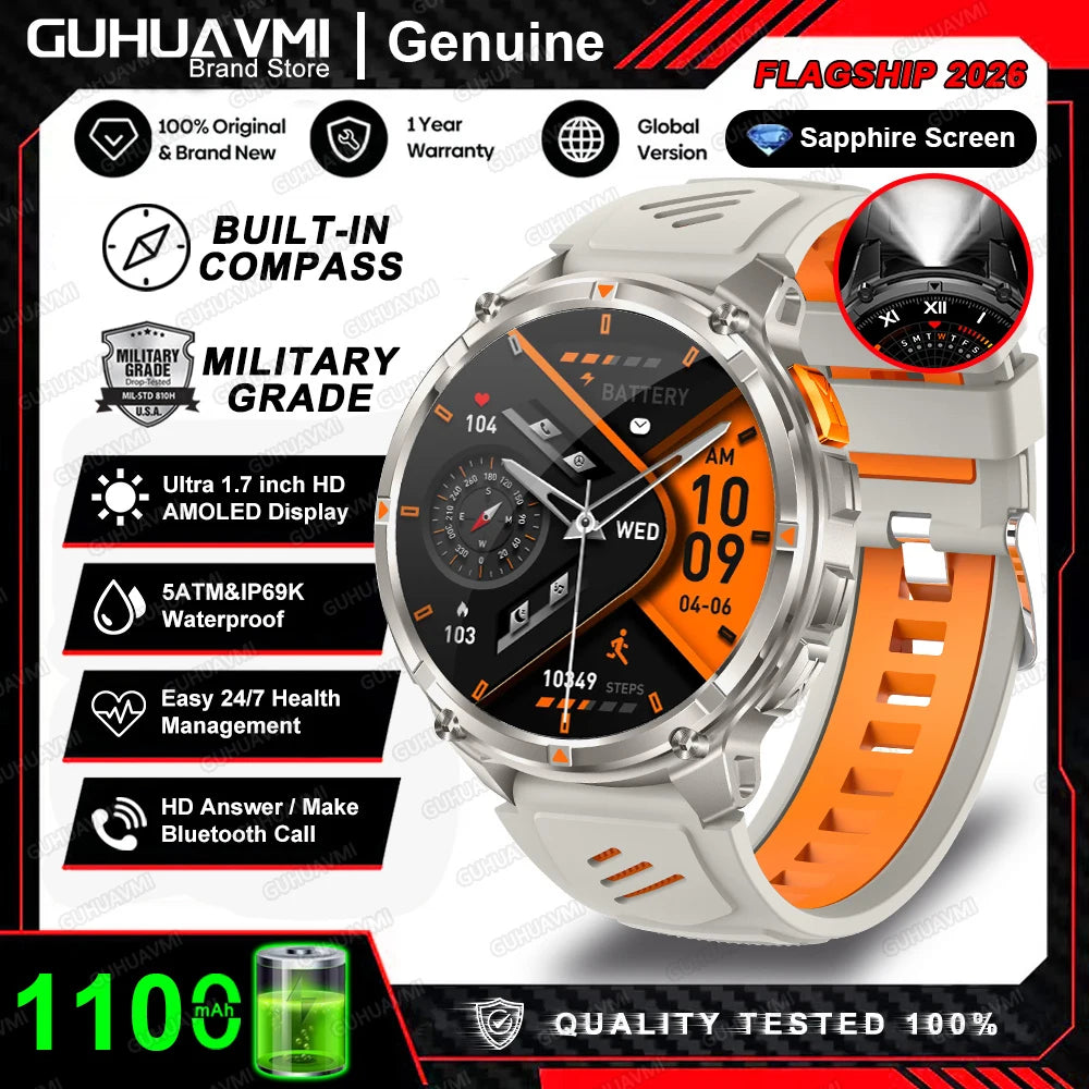 2025 MONTRE CONNECTÉE HT33 — AMOLED, APPELS BLUETOOTH & 100+ MODES SPORTIFS