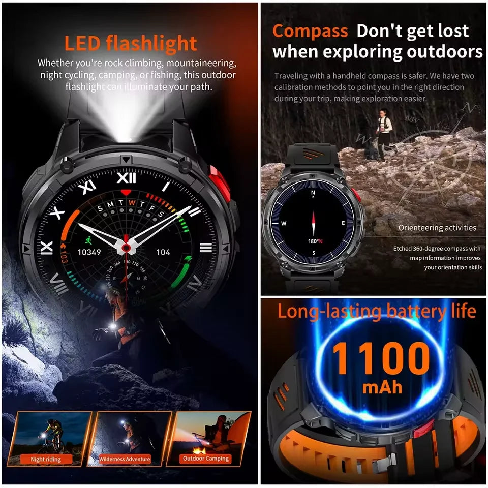 2025 MONTRE CONNECTÉE HT33 — AMOLED, APPELS BLUETOOTH & 100+ MODES SPORTIFS