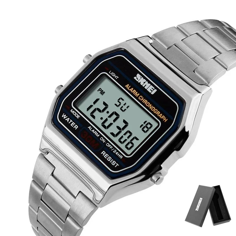 MONTRE DIGITALE RÉTRO SKMEI — ÉCRAN LCD & WATERPROOF