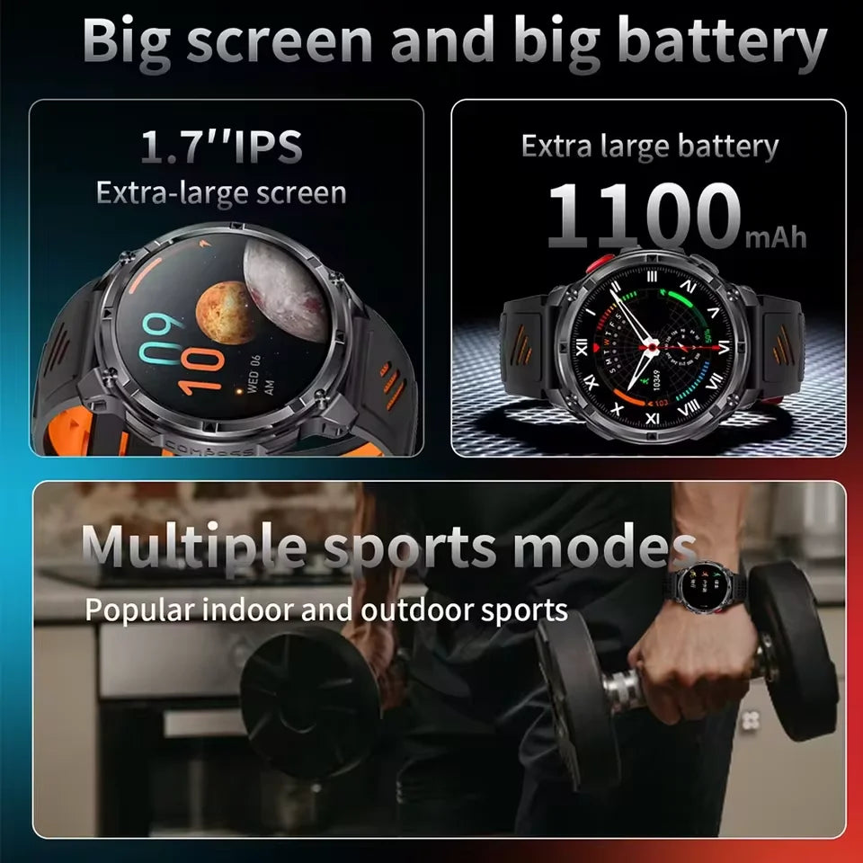 2025 MONTRE CONNECTÉE HT33 — AMOLED, APPELS BLUETOOTH & 100+ MODES SPORTIFS