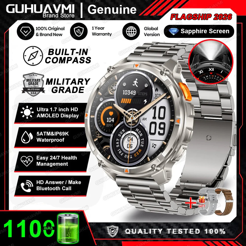 2025 MONTRE CONNECTÉE HT33 — AMOLED, APPELS BLUETOOTH & 100+ MODES SPORTIFS