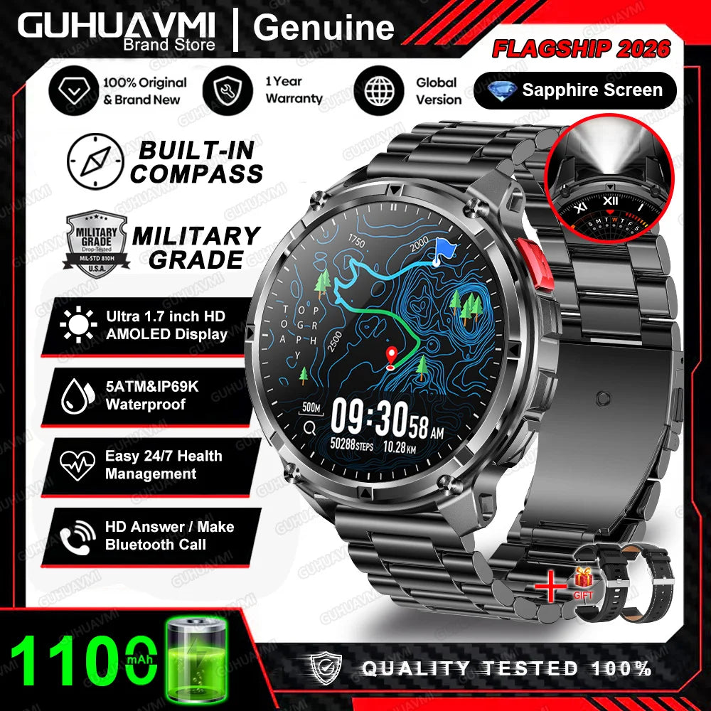 2025 MONTRE CONNECTÉE HT33 — AMOLED, APPELS BLUETOOTH & 100+ MODES SPORTIFS