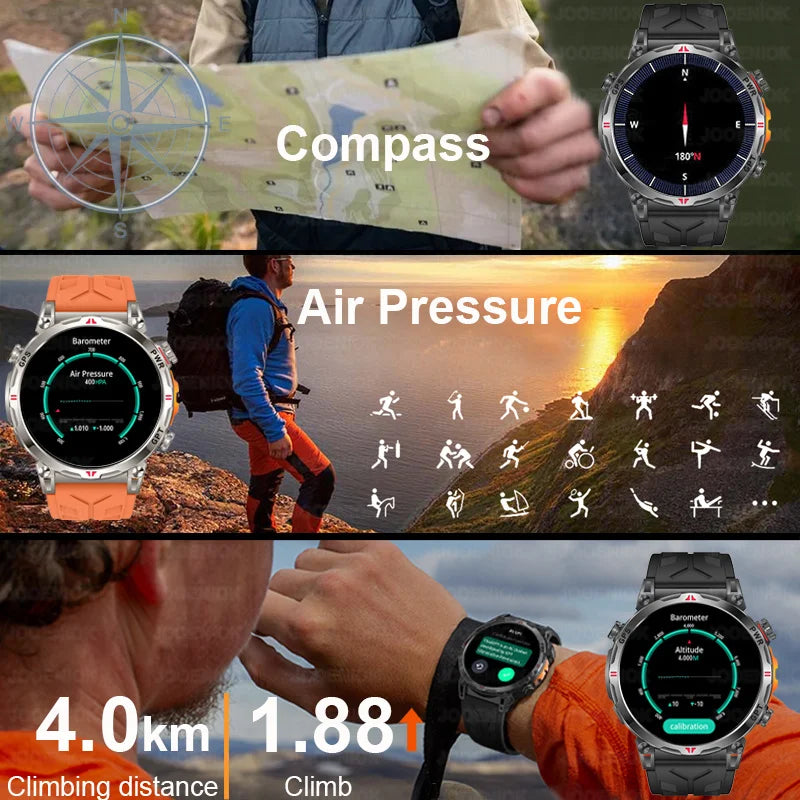 MONTRE CONNECTÉE MILITAIRE 2026 — ASSISTANT GPT, GPS MULTISATELLITE & ÉCRAN AMOLED