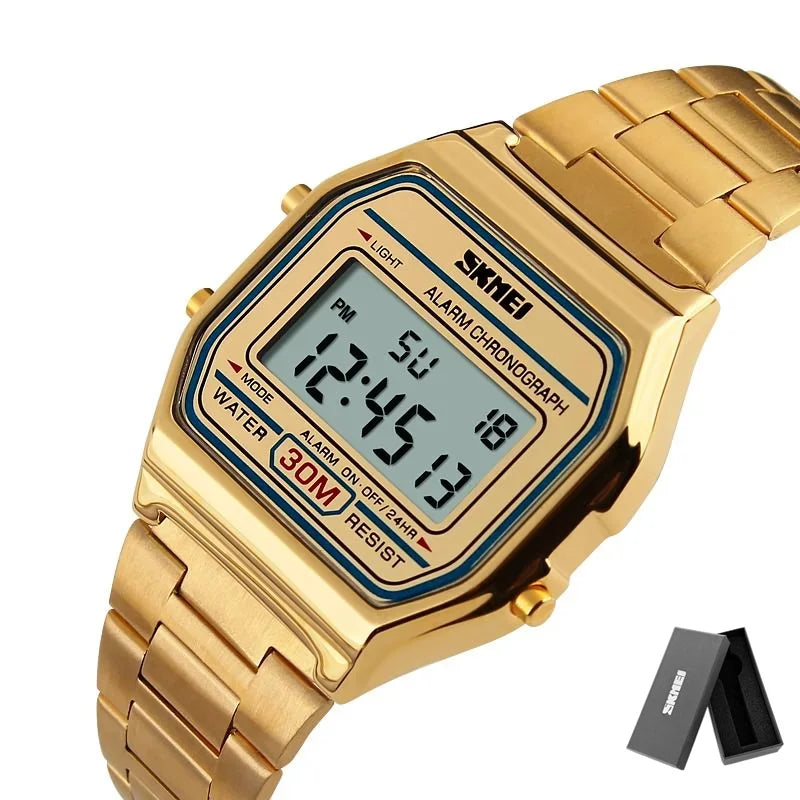 MONTRE DIGITALE RÉTRO SKMEI — ÉCRAN LCD & WATERPROOF