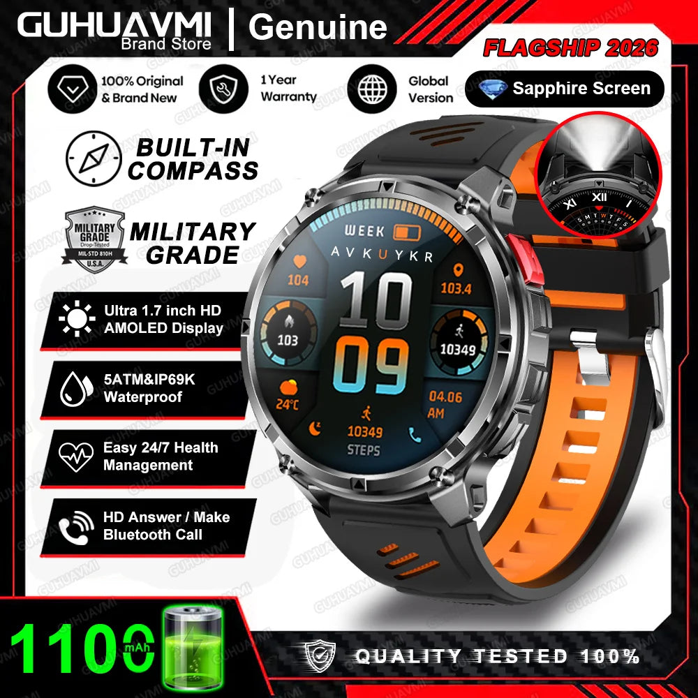2025 MONTRE CONNECTÉE HT33 — AMOLED, APPELS BLUETOOTH & 100+ MODES SPORTIFS