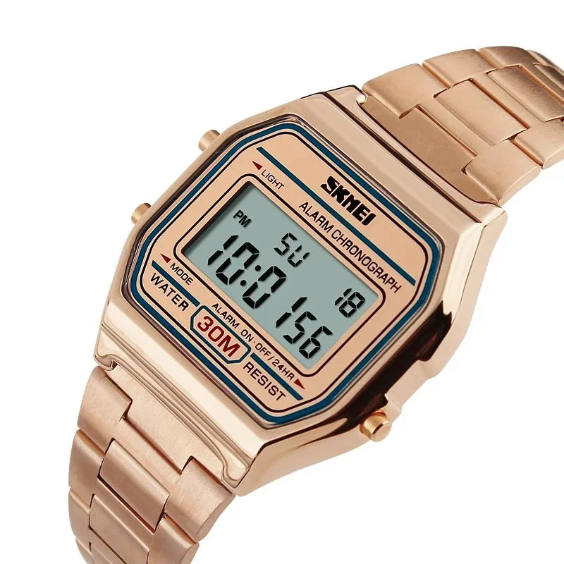 MONTRE DIGITALE RÉTRO SKMEI — ÉCRAN LCD & WATERPROOF