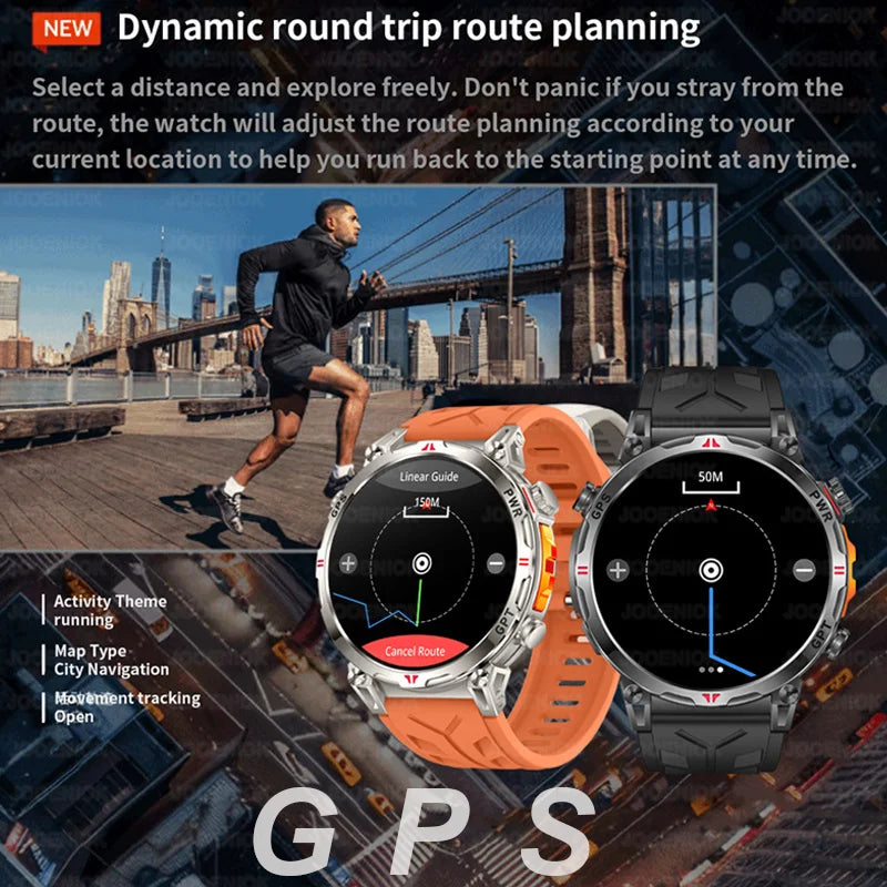 MONTRE CONNECTÉE MILITAIRE 2026 — ASSISTANT GPT, GPS MULTISATELLITE & ÉCRAN AMOLED