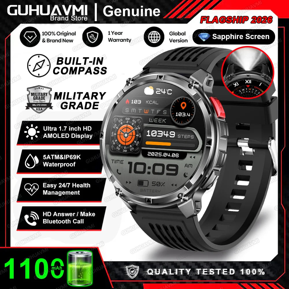 2025 MONTRE CONNECTÉE HT33 — AMOLED, APPELS BLUETOOTH & 100+ MODES SPORTIFS